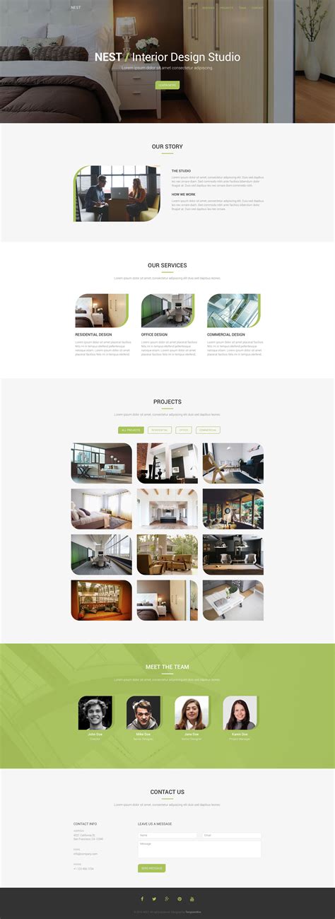 Free Interior Design Website Html Templates Cabinets Matttroy