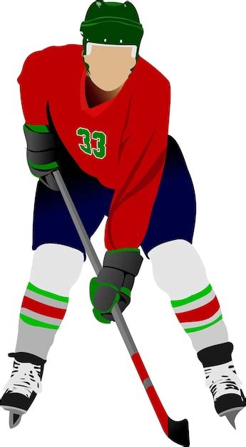 Jugadores De Hockey Sobre Hielo Ilustraci N Vectorial Vector Premium