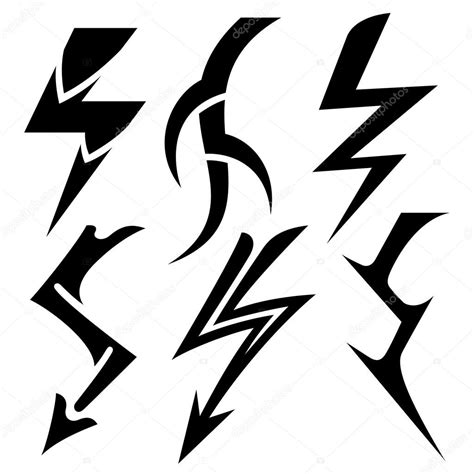 Tattoo lightning set — Stock Vector © alisher #14129589