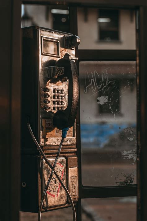 Hd Wallpaper Phone Inside Booth Communication Technology Telephone
