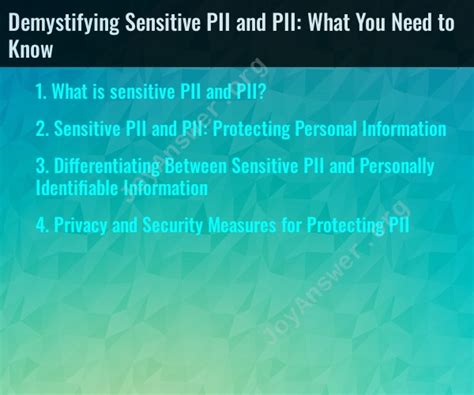 Demystifying Sensitive Pii And Pii What You Need To Know