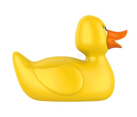 Yellow Rubber Duck Isolated Stock Illustration - Illustration of object ...