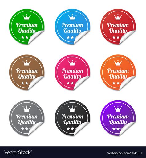 Premium quality stickers Royalty Free Vector Image