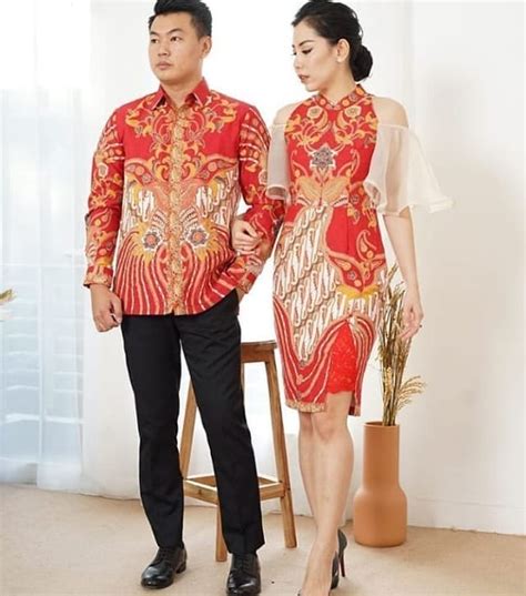 √ 45 Model Batik Couple Modern Modis Kombinasi 2020