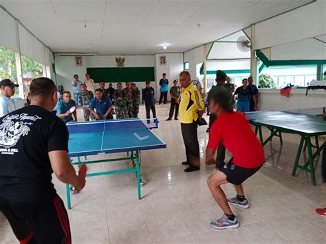 Sambut Hut Ke Kodam Vi Mulawarman Kodim Hst Gelar Lomba Tenis Meja