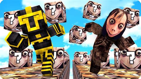 CARRERA DE LUCKY BLOCKS DE MOMO EN MINECRAFT YouTube