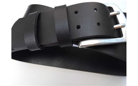 Breiter Herren Gürtel 5 cm aus Leder schwarz Breiter Gürtel Herren