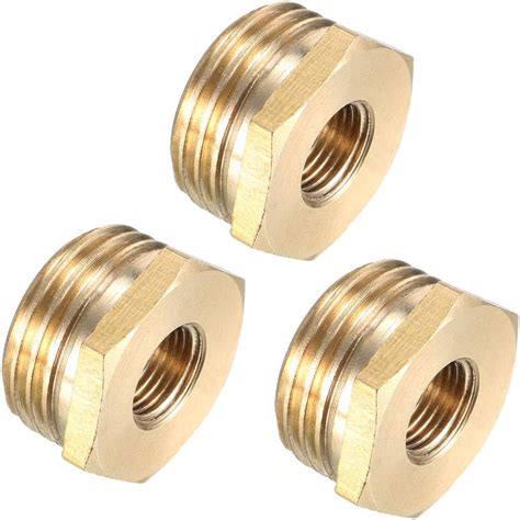 Uxcell Brass Threaded Pipe Fitting G Male X G Female Hex Bushing