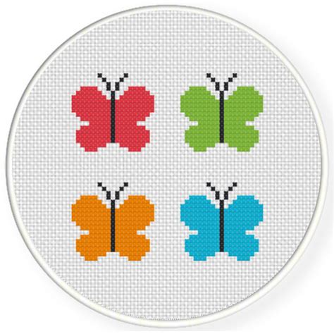 Butterflies Cross Stitch Pattern Daily Cross Stitch