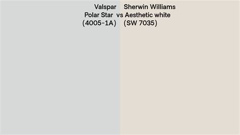 Valspar Polar Star 4005 1A Vs Sherwin Williams Aesthetic White SW