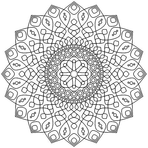 Calming Mandala - Mandalas Adult Coloring Pages