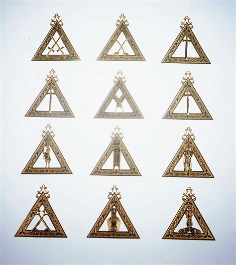 Royal Arch Mason Officer Jewels Set of 12