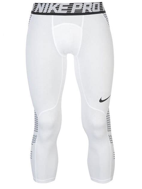 Nike Nike Mens Pro Hypercool Quater Compression Tight Pants White