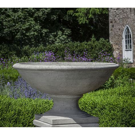 Kinsey Garden Decor Beauport Urn Extra Large Cast Stone Planter Wide Bowl Estate Pot Stone