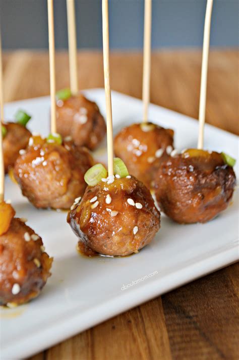 Slow Cooker Pineapple Teriyaki Meatballs About A Mom