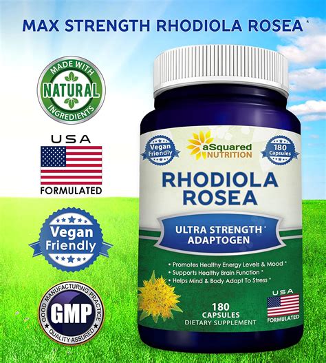 Suplemento Rhodiola Rosea Mg C Psulas Veganas Pastillas De