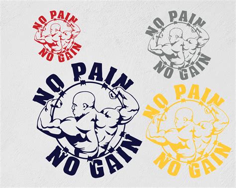 No Pain No Gain, Workout Bodybuilder Gym Fitness Crossfit Co - Inspire ...