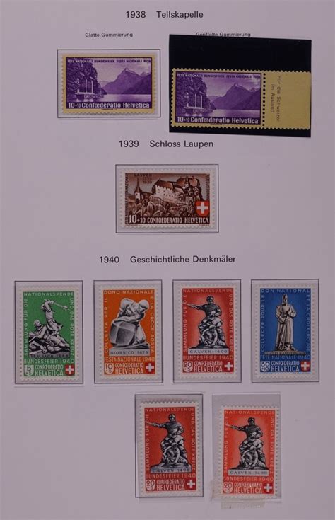 Switzerland Series And Blocks Bundesfeier And Pro Patria