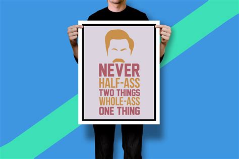 Never Half Ass Two Things Whole Ass Grafik Von WatercolorArt Creative
