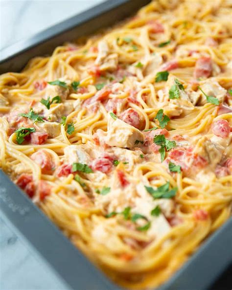The BEST Cheesy Chicken Spaghetti From Scratch - The Kitchen Magpie