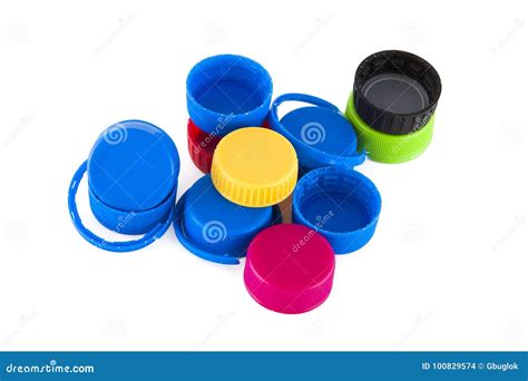 Plastic bottle caps stock photo. Image of recycling - 100829574