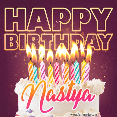 Nastya Animated Happy Birthday Cake  Image For Whatsapp — Download