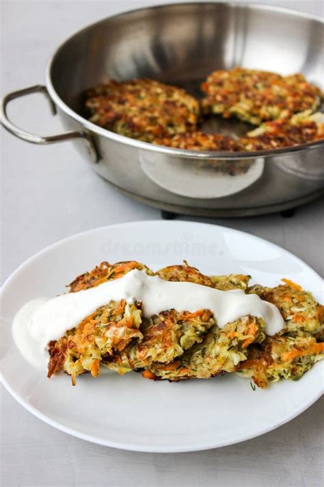 Fried Cabbage Fritters Stock Photo Image Of Pancakes