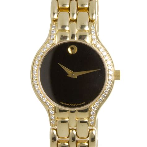 Movado 14kt Gold Diamond Museum Watch – Chicago Pawners & Jewelers