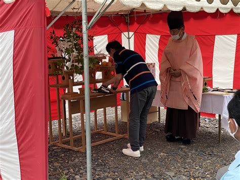 可児市k様邸地鎮祭を行いました ｜ 東濃ひのきや自然素材の注文住宅は株式会社田口建設