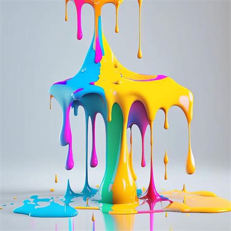 Premium Ai Image Abstract Colorful Paint Splashes Ai Generated