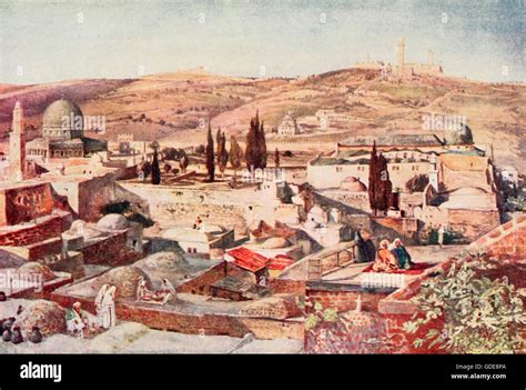 The Temple Area And The Mount Of Olives From Mount Zion Holy Land