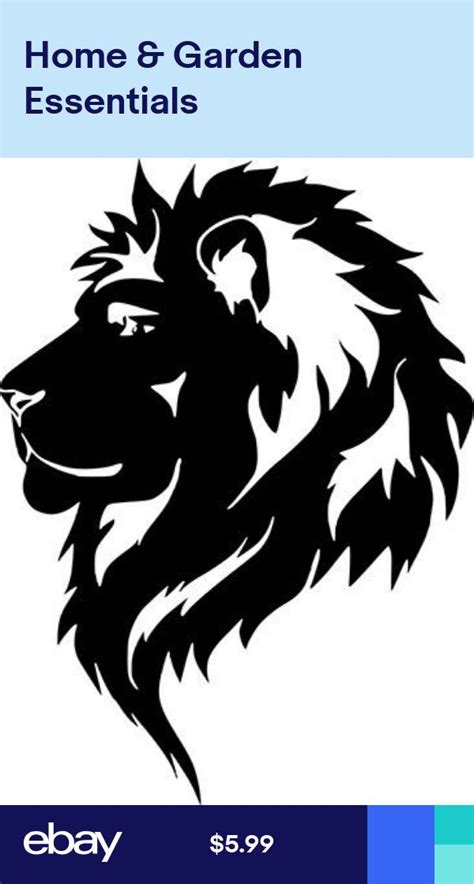 Lion Head Profile Wild Animal Car Truck Wall Window Vinyl Sticker Decal