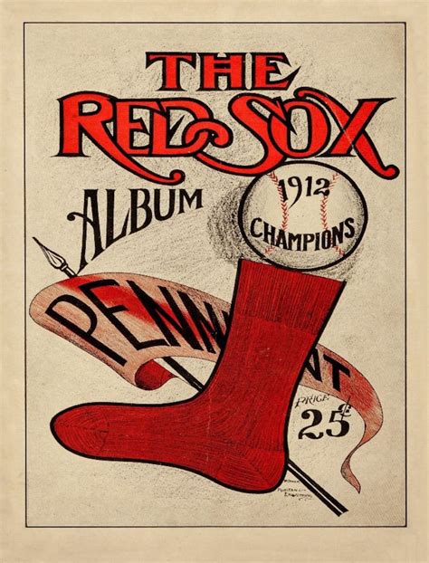 Boston Red Sox Print Vintage Baseball Poster Retro Etsy