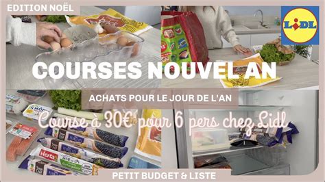 Retour De Courses Lidl Pers Pour Le Repas Du Nouvel An Liste