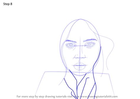 How To Draw Billie Eilish Singers Step By Step Drawingtutorials