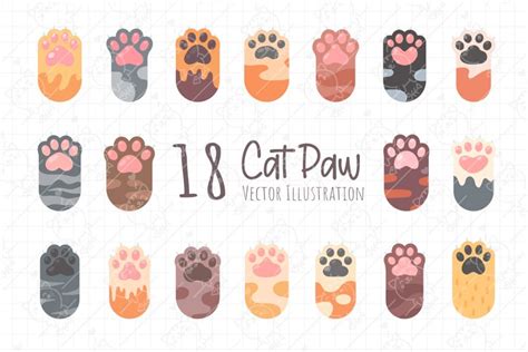 18 Cat Paw Clipart Pet Animal Lover Png