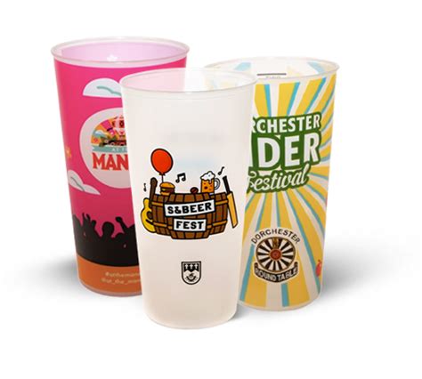 Re Useable Printed Festival Cups Printed Re Usable Festival Cups And