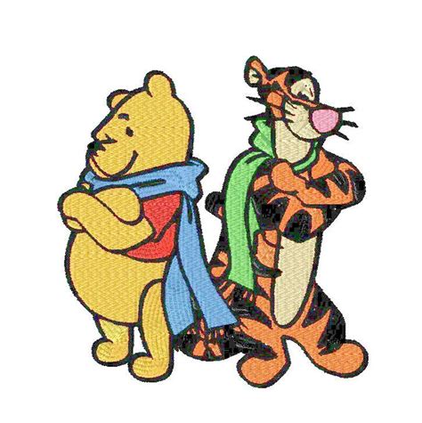 Winnie el Pooh y Tigger bordado diseño diseños de bordados Etsy