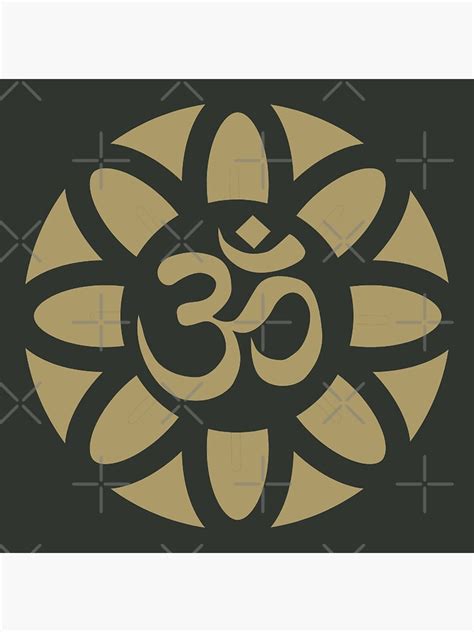 Gold Om Mandala Poster For Sale By Scubedesign Redbubble