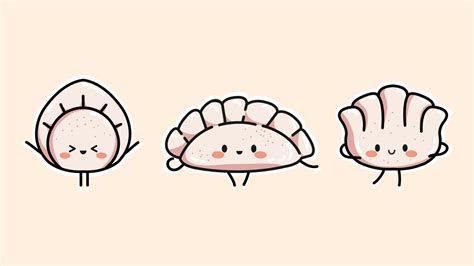 Cute Bundle Of Dumpling Vector Illustration 3584333 Vector Art at Vecteezy