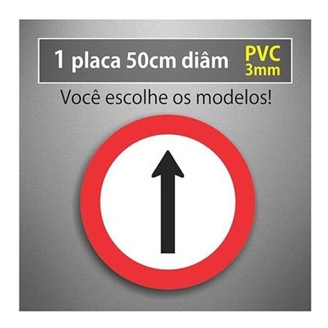 Placa Siga Em Frente Cm Di Metro Pvc Mm Minhaplaca