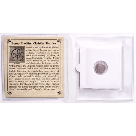 Rome 240 410 Ad The First Christian Empire Coin With Album
