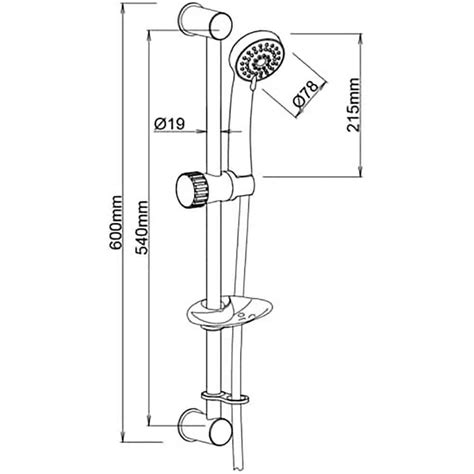 Round Slide Rail Kit With Soap Dish Chrome Fnx Bathrooms