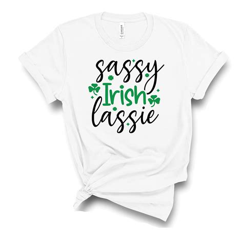 St Patricks Day Sassy Irish Lassie T Shirt Etsy