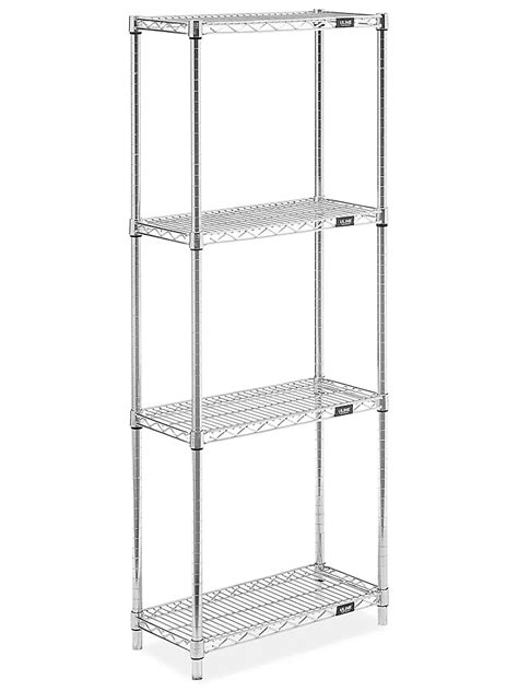 Stainless Steel Wire Shelving Unit 24 X 12 X 63 H 8390 Uline