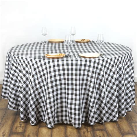 108 Checkered Gingham Polyester Round Tablecloth Wedding Party Linens Wholesale Ebay