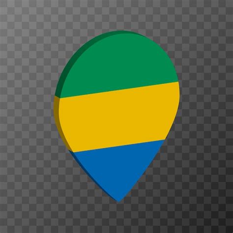 Premium Vector Map Pointer With Gabon Flag Vector Illustration