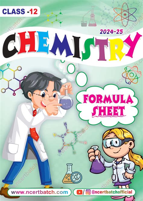 Class Chemistry Formula Sheet Pdf Ncert Batch