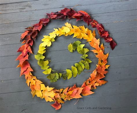 Fallen Leaf Art - grace grits and gardening