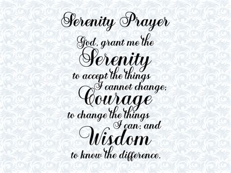 Serenity Prayer God Grant Me Svg With Commercial License Etsy